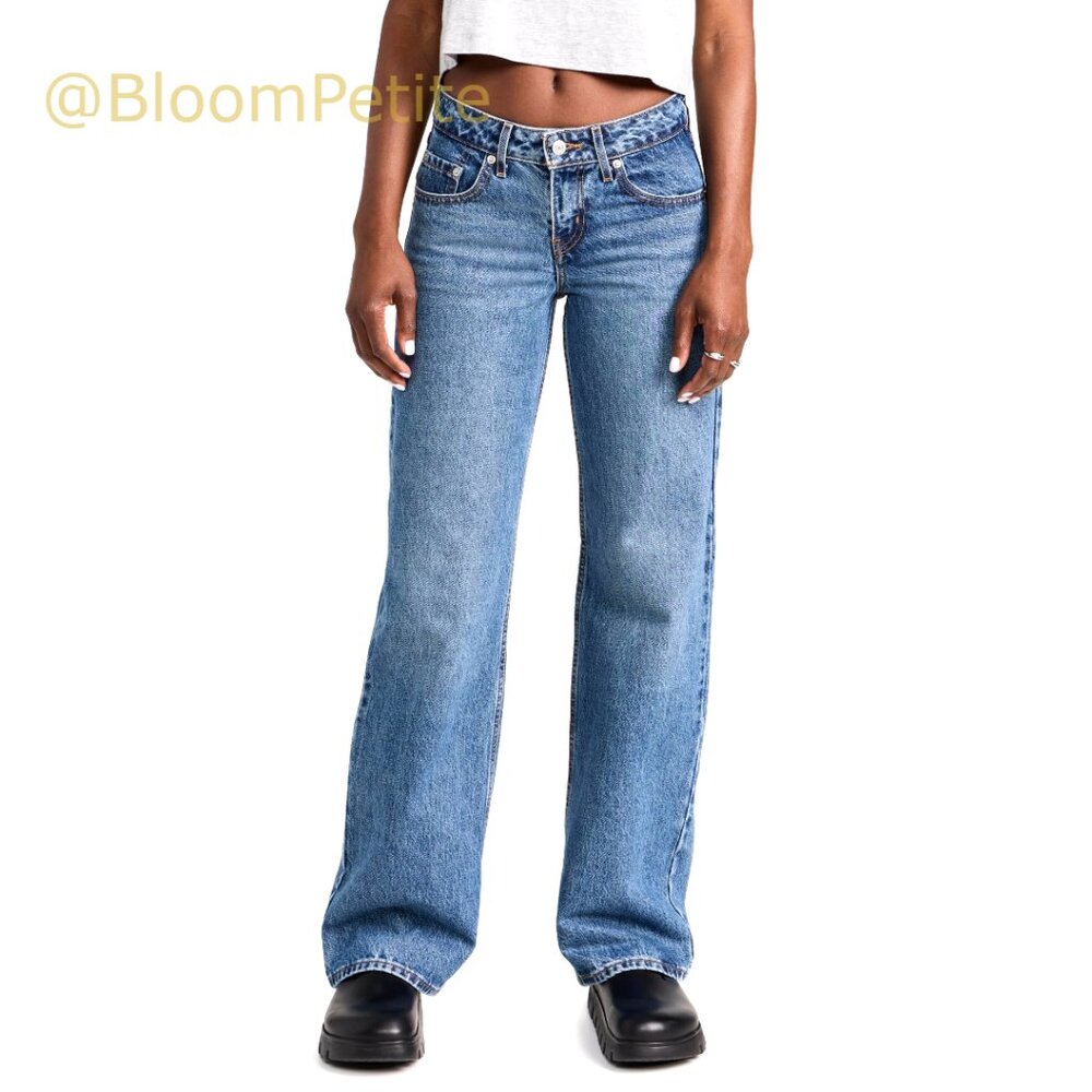 Heavyweight Non-Stretch Denim Low Rise Straight Leg Jeans